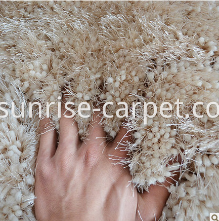 Polyester Elastic&Viscose Shaggy Rug